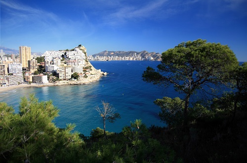 Benidorm forest and beach